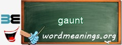 WordMeaning blackboard for gaunt